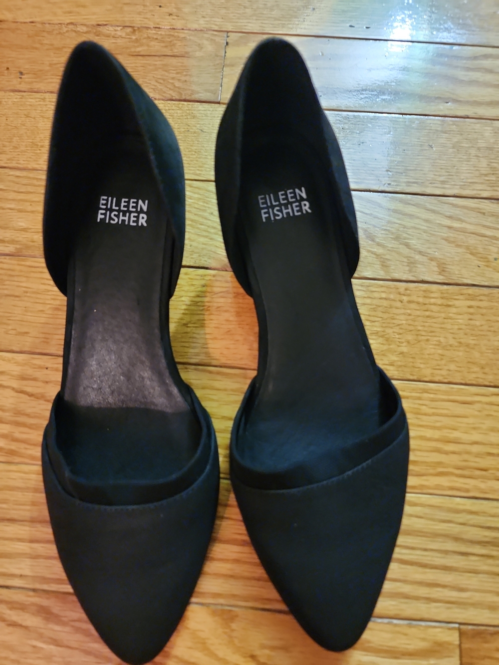Eileen Fisher Hilly D' Orsay Black Suede Pumps